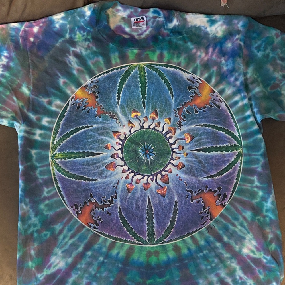 Anvil Multicolor Tie-Dye Mandala T-Shirt
